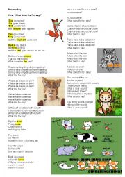 English Worksheet: Song 