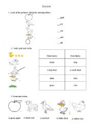 English Worksheet: letter A, B, C, D- phonics