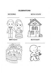 English Worksheet: Celebrations
