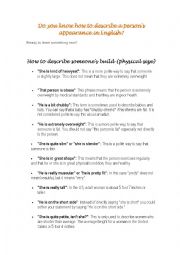 How to describe people