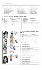 English Worksheet: VERB TO BE and HAVE GOT