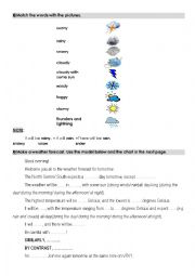 English Worksheet: Weather Forecast