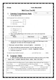 English Worksheet: English Test