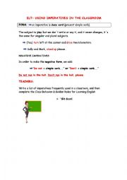 English Worksheet: Imperatives for Teachers