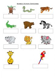 English Worksheet: Animals Picture Dictionary