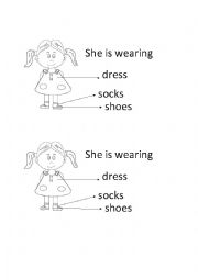 English Worksheet: wearing