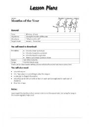 English Worksheet: Lesson: Months of the Year