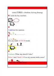 English Worksheet: Math CUBES Poster