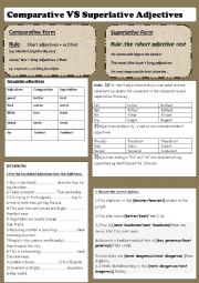 Comparative vs superlative adjectives