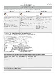 English Worksheet: Review in Past Tense