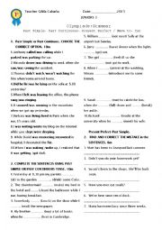 English Worksheet: PAST SIMPLE/ PAST CONTINUOUS/ PRESENT PERFECT PRACTICE