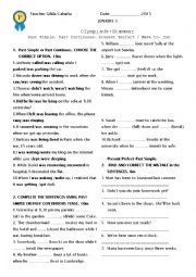 PAST SIMPLE/ PAST CONTINUOUS/ PRESENT PERFECT PRACTICE