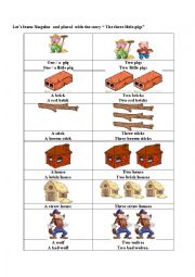 English Worksheet: Lets learn singular and plural with 