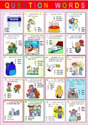 English Worksheet: Question Words.