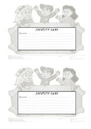 English Worksheet: identity card