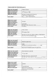 English Worksheet: British famous people: speaking activity