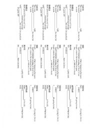 English Worksheet: non action verbs