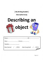 English Worksheet: Step by Step Guide to Describe an object