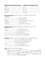 English Worksheet: Present tense _ test