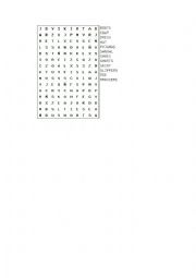 English Worksheet: clothes wordsearch puzzle