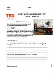 TEDTalk: What would happen if you didn`t sleep? UPDATED VERSION