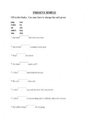 English Worksheet: present simple
