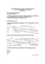 English Worksheet: initial test