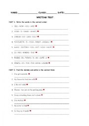 English Worksheet: grammar test