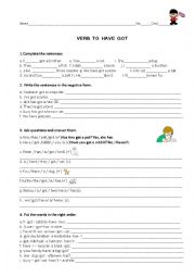 English Worksheet: Verb to have got