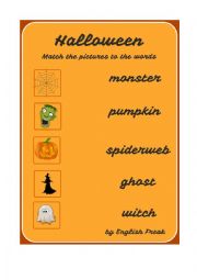 Halloween matching activity