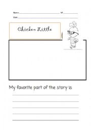 English Worksheet: Chicken Little activities