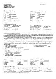English Worksheet: Must and mustnt