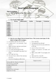 English Worksheet: Road safety campaign