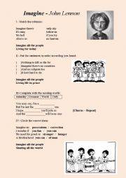 English Worksheet: John Lennon - Imagine