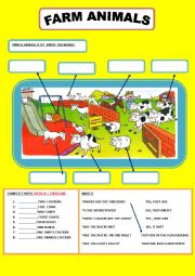 English Worksheet: ANIMAL FARMS