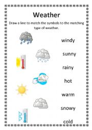 English Worksheet: Types of Weather