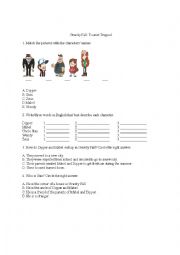 English Worksheet: Gravity Falls Season 1 Episode 1