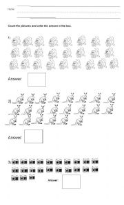 English Worksheet: Counting (Math)