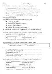 English Worksheet: 2nd year Test 