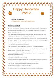English Worksheet: Happy Halloween Part 2