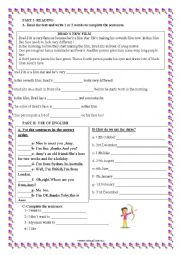 English Worksheet: reading 