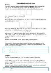 English Worksheet: American Money