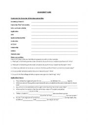 English Worksheet: American University Life