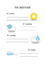English Worksheet: the weather
