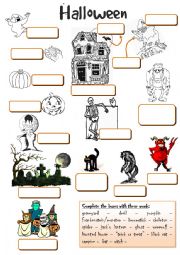 English Worksheet: Halloween vocabulary