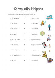 English Worksheet: Community Helpers