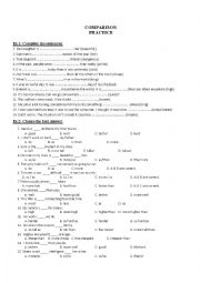 English Worksheet: comparison 1