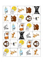 English Worksheet: Animals board game