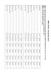 speed dating worksheet