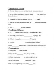 English Worksheet: Grammar test